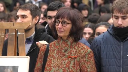 Homenaje a Lukas Aguirre en San Sebastián cuando se cumple un mes de su asesinato