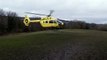 Air Ambulance takes off from Bingham Park in High Storrs, Sheffield