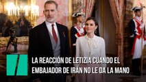 La reacción de Letizia cuando el embajador de Irán no le da la mano
