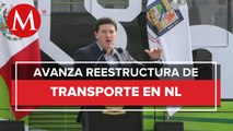 Samuel García entrega 142 unidades para transporte público; pide paciencia ante retrasos