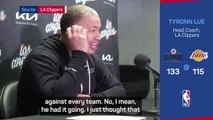 Clippers coach Ty Lue jokes he wanted LeBron to score 40 on record night