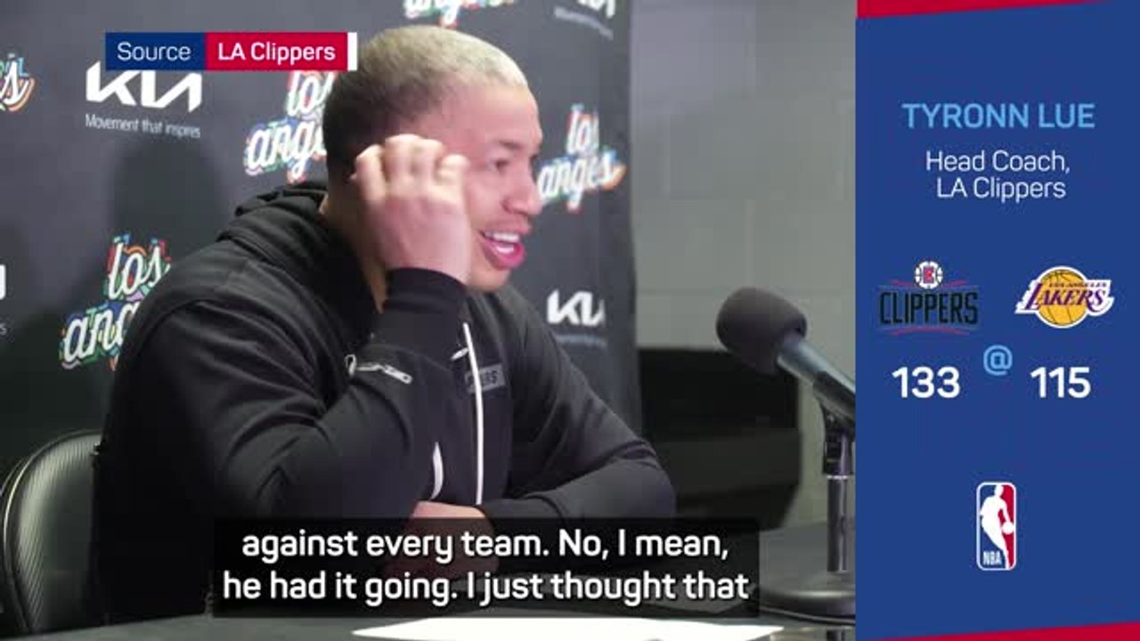 Clippers coach Ty Lue jokes he wanted LeBron to score 40 on record night