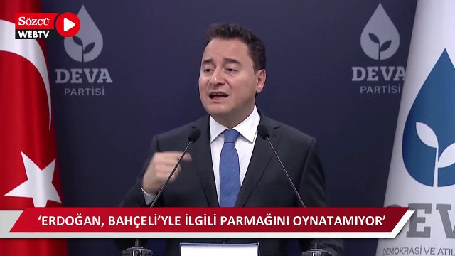 Babacan: Bahçeli'nin bir ayağı siyasetin, bir ayağı da yasa dışı örgüt, çete, mafyanın içinde
