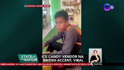 Ice candy vendor na British accent, viral | SONA