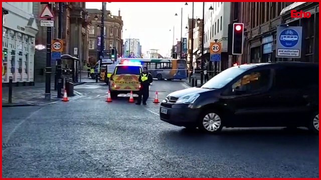 Borough Road is cordoned off after collision between man and bus