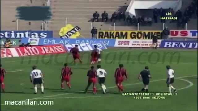 Gaziantepspor 1-1 Beşiktaş 05.11.1995 - 1995-1996 Turkish 1st League Matchday 11