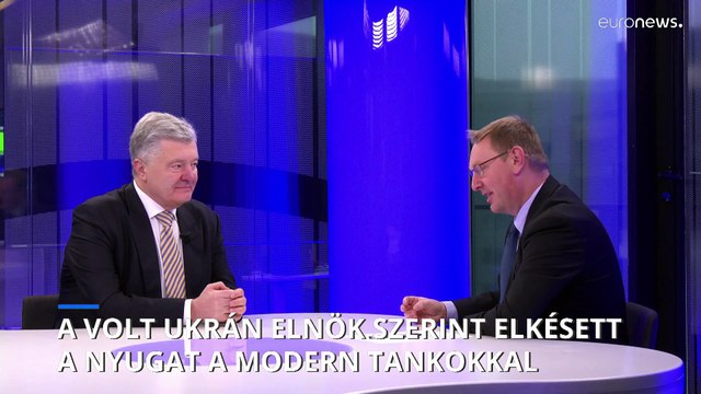 A volt ukrán elnök, Petro Porosenko szerint a Nyugat elkésett a modern tankok szállításával