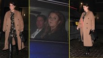 Princess Eugenie showed off her growing bump as she stepped out for dinner