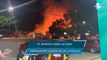 Fuerte incendio se registra en San Agustín de las Juntas, Oaxaca