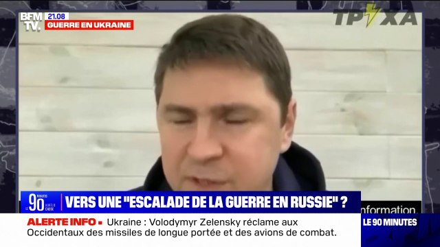 Mykhaïlo Podoliak, conseiller et proche du président Volodymyr Zelensky: Une escalade de la guerre en Russie est inévitable et il y aura différents coups portés à différentes cibles