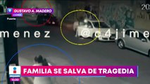 Familia se salva de tragedia cuando sujetos intentaron asesinar a un hombre