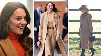 SHOCK!! Queen Consort Camilla steps out in camel ensemble for latest appearance ll just like Kate.