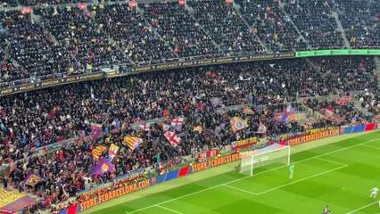 La Grada d'Animació calienta el ambiente en el Barça-Real Sociedad / CULEMANÍA