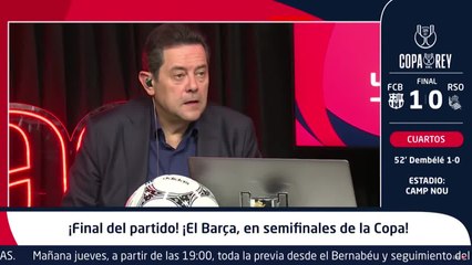 Скачать видео: El discurso de Tomás Roncero tras el pase a semifinales de Copa del Rey del Barcelona vs. Real Sociedad