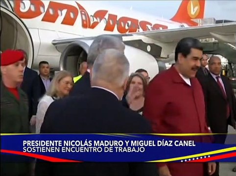 Pdte. Nicolás Maduro recibe al Pdte. de Cuba Miguel Díaz Canel en el aeropuerto de Maiquetía