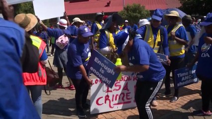 WATCH: People march in South Africa to demand an end to power cuts known as load shedding