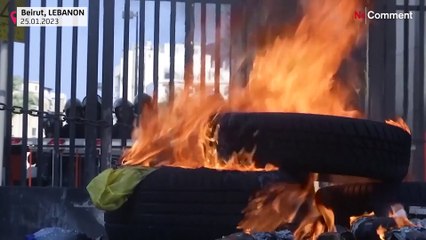 Watch: protests in Beirut over Lebanon's currency slump