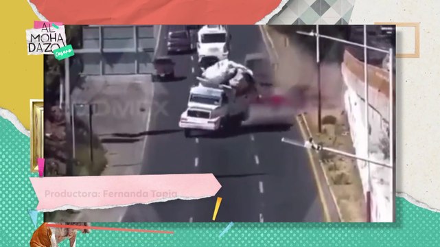 ¡Camión de basura deja reguero... de lesionados!