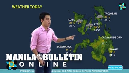 PAGASA: Expect moderate to heavy rains over Eastern Visayas, Caraga due to LPA, shear line