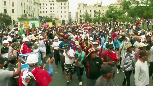 Anti-government protests continue in Peru's capital Lima as President Boluarte calls for peace