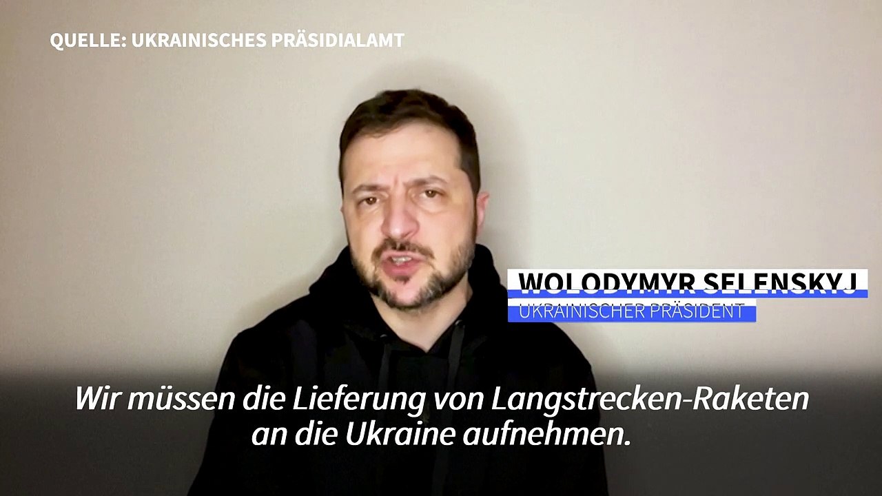 Selenskyj will jetzt auch Langstreckenraketen und Kampfflugzeuge für Ukraine