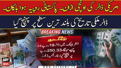 Rupee falls to historic low of 250.33 against dollar