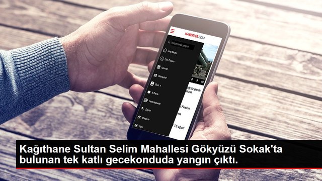 Kağıthane Sultan Selim Mahallesi Gökyüzü Sokak'ta bulunan tek katlı gecekonduda yangın çıktı.