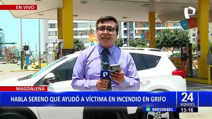 Magdalena: vehículo se incendia dentro de un grifo