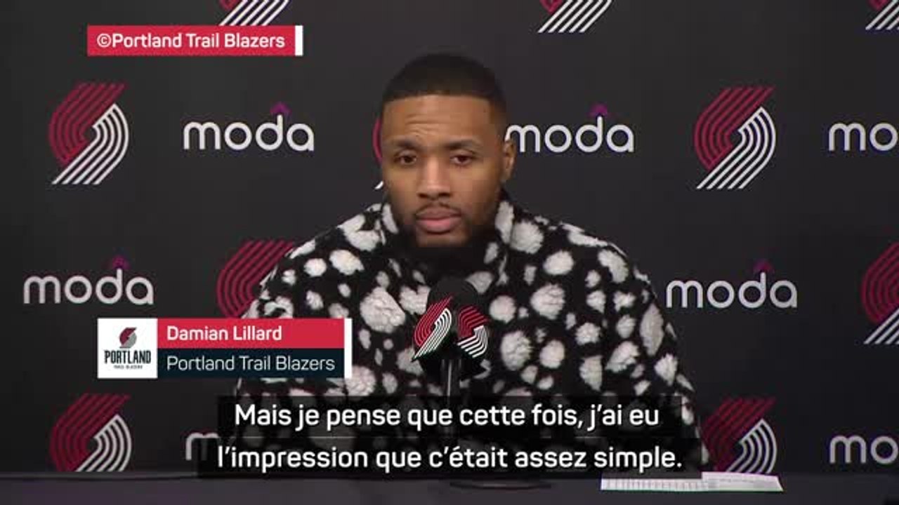 Trail Blazers - Lillard sur ses 60 points : “Ça...