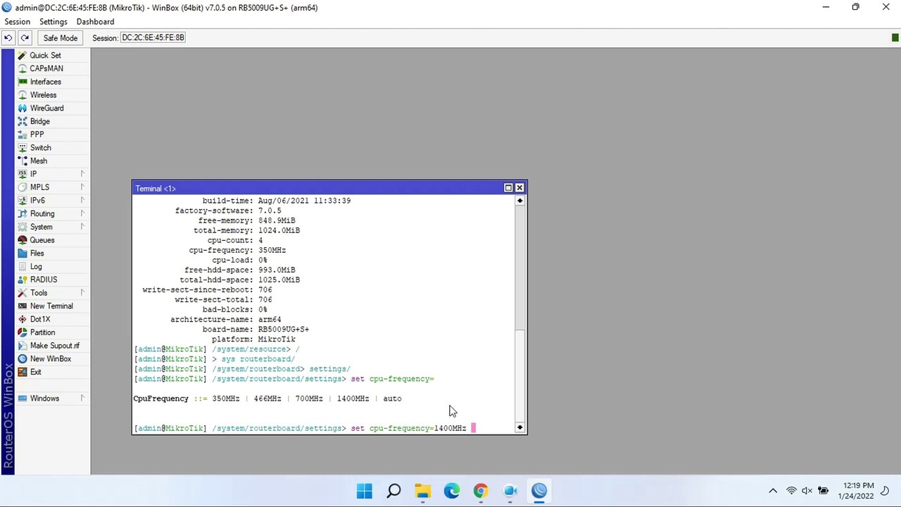 Mikrotik RB5009 Fixed Issue Reboot on Load - RB5009 Fixed Reboot Problem - CPU Set 1400Mhz - iT Info