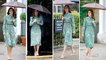 Kate's Perfect In A Green Floral Dress For An English Country Garden To Dispel Pregnancy Rumors