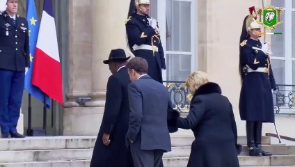 Déjeuner de travail avec Emmanuel Macron, au Palais de l'Elysée, le 25 janvier 2023
