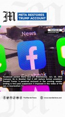 Meta restores Trump account