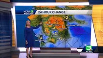 Tuesday forecast. Bright sun and less wind. Northern California will see rain chances increase in...