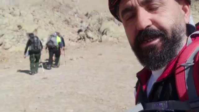 Dağcılar 2 bin 733 rakımlı Alikelle Dağı'na tırmandı