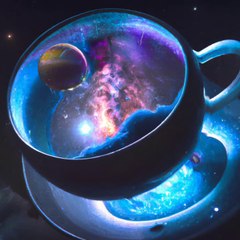 Cosmic Coffee Cup - 3D AI Art