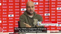 Arteta's love for Arsenal was obvious - Guardiola