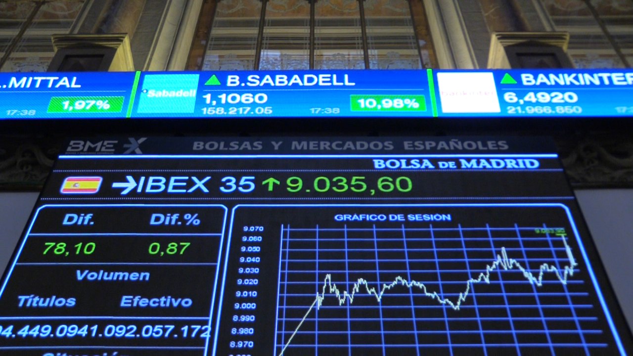 La bolsa española recupera los 9.000 puntos