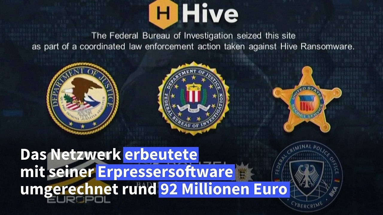 Weltweit agierendes Hackernetzwerk 'Hive' zerschlagen