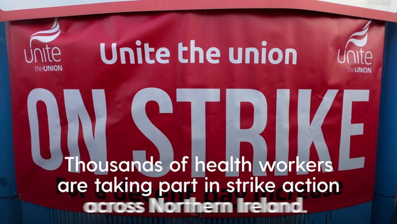 Health workers take to the picket lines in Nort...