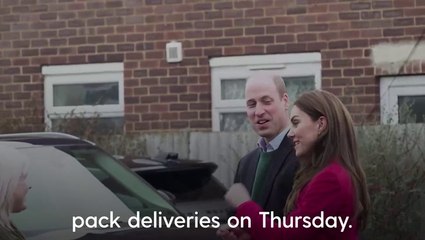 William and Kate help out at food bank in Windsor