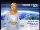 France 3 - 17 Avril 2003 - Pubs, teasers, météo (Fabienne Amiach), Soir 3 (Laurence Bobillier), générique 