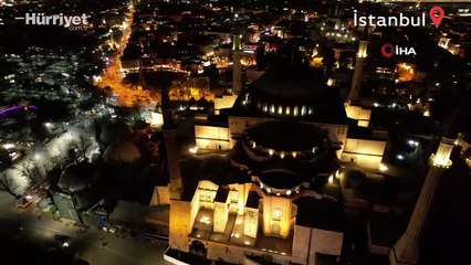 Regaip Kandili için Ayasofya Camii'nde düzenlenen programa yoğun ilgi