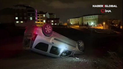 Tekirdağ'da 15 yaşındaki çocuğun kullandığı araç takla attı!