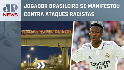 Torcida do Atlético de Madri "enforca" boneco de Vinícius Jr.