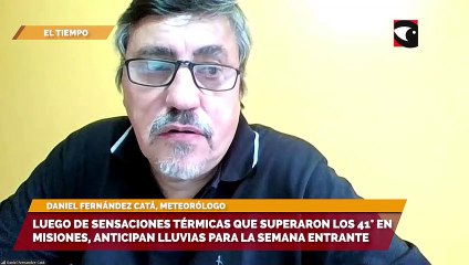 Luego de sensaciones térmicas que superaron los 41° en Misiones, anticipan lluvias para la semana entrante