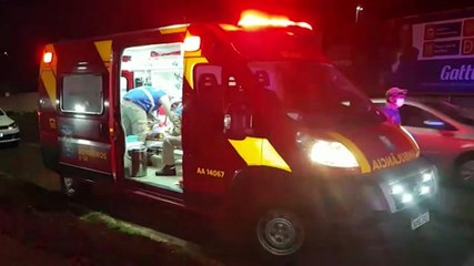 Homem quebra o braço ao ser atropelado por motocicleta no bairro Brasília