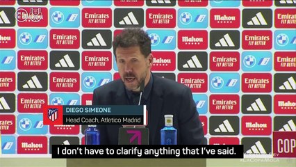 Simeone vows to keep fighting for Atletico despite another cup exit