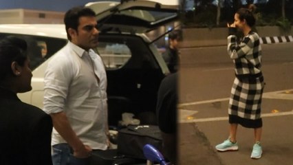 Malaika Arora Co-ords पहने Ex Husband Arbaaz Khan के साथ Airport Video Viral