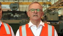 Prime Minister inspect Bushmaster armoured vehicles in Bendigo